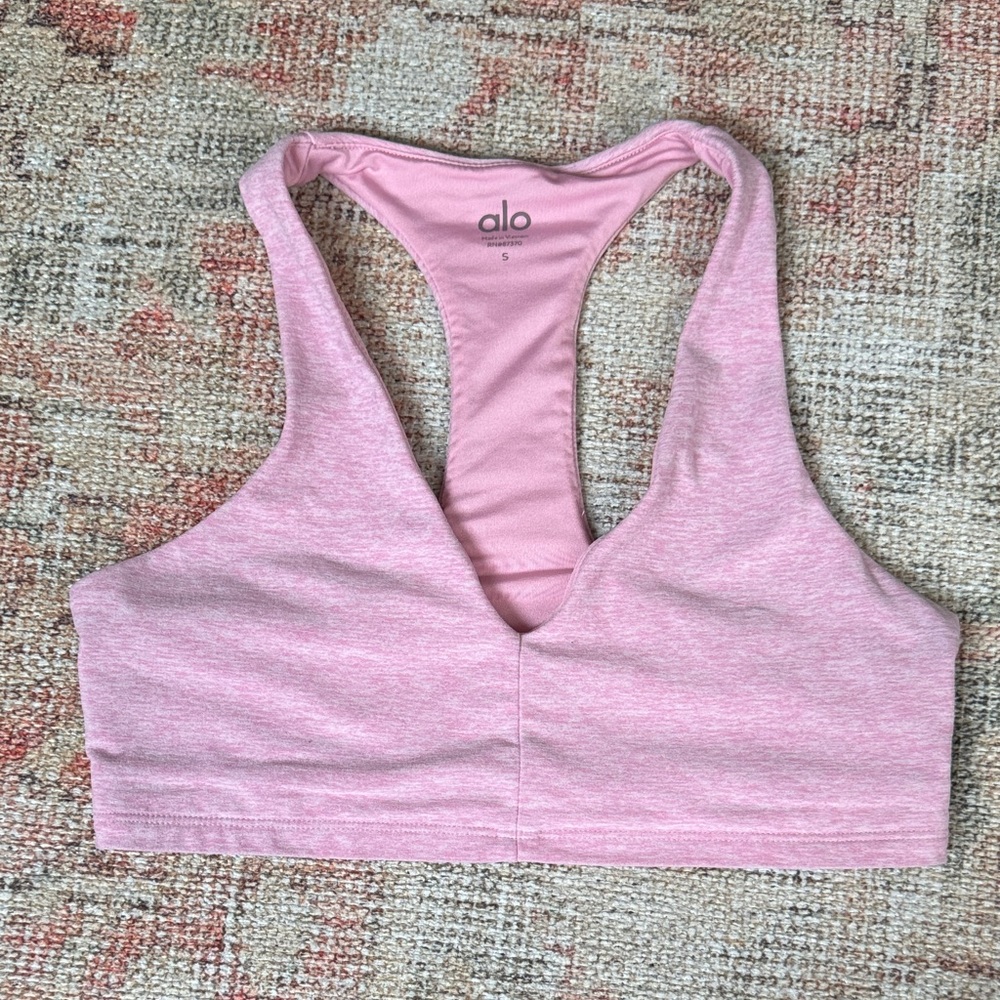 ALO Alosoft Base Bra in Flamingo Heather - S